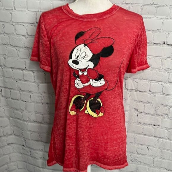 Disney  - Red Minnie Mouse T Shirt - M - Picture 1 of 3